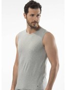 Resim Cacharel Erkek Bisiklet Yaka Spor Atlet Gri 001 