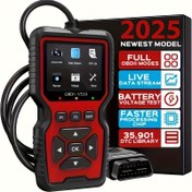 Resim 2025 En Yeni OBD II Araç Tarayıcısı - Teşhis Hatası Bulucu - Gerçek Zamanlı Veri Akışı ve Hata Kodu Tespiti - Bu Teşhis Aracı 1996'dan Beri Tüm OBD II Protokol Araçları ile Uyumlu, Pil Olmadan 