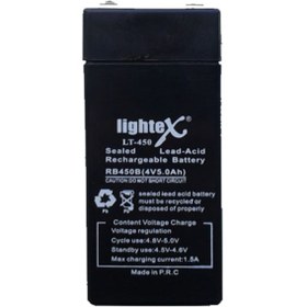 Resim Lightex Lt-450 4v 5ah Bakımsız Işıldak Aküsü 