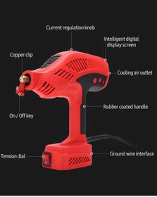 Resim ekinler el aletleri Kırmızı Elektrikli El Tipi İnvertör Arc Kaynak Makinesi (Kırmızı) 