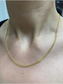 Resim RUHBAŞ PIRLANTA 14 Ayar Altın Örgü Bismark Zincir Kolye 