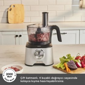 Resim Karaca Mastermaid Power Multifunctional 10 in 1 Mutfak Robotu 2000W 