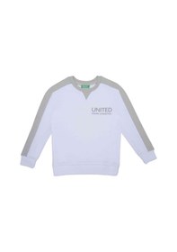 Resim United Colors Of Benetton Benetton Erkek Çocuk Sweatshirt Bnt-b21606 Beyaz 