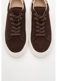 Resim Luvi Shoes Gueno Kahverengi Hakiki Deri Süet Kadın Spor Ayakkabı Kahverengi 