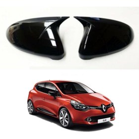 Resim X POWER TUNİNG Renault Clio 4 Uyumlu Parlak Siyah Boyalı Yarasa Ayna Kapağı 