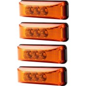 Resim 4x 3 LED 3.9 Inç Araba Kamyonu Yan Işareti Hafif Kuyruk Arka Lambalar Gösterge Işaretleyicisi 10-24V Römork Için Rv Tekne Kamyonu (Yurt Dışından) 