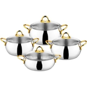 Resim Defne 4 Lü Güveç Tencere Seti Gold 