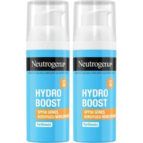 Resim - Nemlendirici Fluid Hydro Boost Spf 50 (50 ml Pompalı Şişe) - Hyalüronik Asit, Provitamin B5 ve Niasinamid Içeren Yüz Bakımı - Güneş Korumalı Nemlendirici Bakım (2 Paketi) 