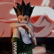 Resim Anime Tarzı Oturan Figür PVC Koleksiyonluk - Canlı Karışık Renkler, Dayanıklı Araba ve Ev Ofisi Dekoru, Sevgililer Günü & Cadılar Bayramı için Mükemmel Hediye, Anime Oda Dekorasyonu, Sivri Saç Tasarımı, Detaylı İşçilik 