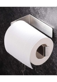 Resim Paslanmaz Çelik Tuvalet Kağıtlığı / Yapışkanlı Sistem / Banyo As 