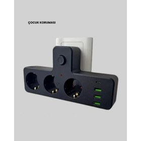 Resim Twin Store Ev ve Ofis Için Akıllı Çoklu Priz 7 Girişli 