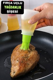 Resim teknotrust Mililitreli Fırçalı Silikon Yağdanlık Şişesi Beyaz, Pratik ve Şık Kullanım İçin Idealdir 