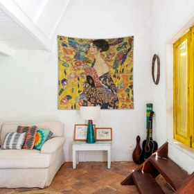 Resim Lady with a Fan Duvar Örtüsü - 160 cm x 160 cm 