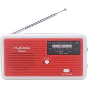 Resim Tenfowee Çok Fonksiyonlu Güneş Enerjili Radyo - El Krikolu Şarj, Fm/am, Acil Durum Alarmı, Kırmızı 