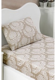 Resim Pes Lastikli Çarşaf Seti Tek Kişilik Post Kahve Kahve 