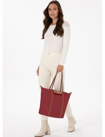 Resim U.S. Polo Assn. Kadın Bordo Kapitone Kol Çantası 50317834-VR014 