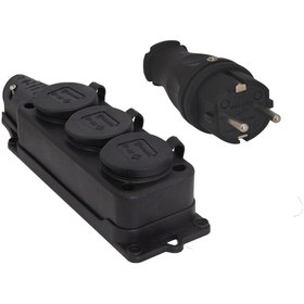 Resim tplast Üçlü Kauçuk Grup Priz 1x16a 