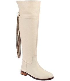 Resim Pullman Hakiki Deri Binici Kadın Çizme Mx-422 Bej-bej Bej 