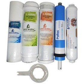 Resim Pera Water Açık Kasa Su Arıtma Cihazı Pallas Mebranlı 5 Li Set 