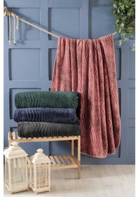 Resim Feather İspanyol Battaniyeli Çift Kişilik Nevresim Takımı Mavi 