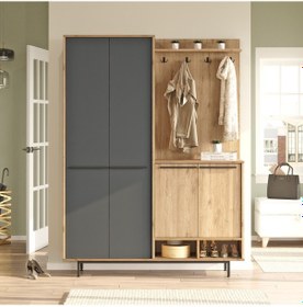 Resim Robin Home Visa Portmanto Vestiyer Ayakkabılık Metal Ayak 