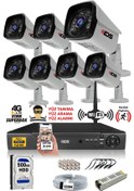 Resim IDS DS-2027HD-SET7-500 7 Kameralı 1080P Full HD 5 MP Sony Lensli Kamera Seti - 2027 