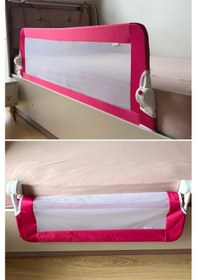 Resim Wellgro Littles 150 48 CM Yatak Bariyeri Çocuk Yatak Korkuluğu Pembe 