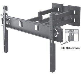 Resim Preo Mwm10 Hareketli Çift Kollu Led/Lcd 38”-75” Duvar Askı Aparatı Preo