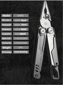 Resim Grand Harvest Ghk9 Armor Piercing Multi Tool Gümüş 