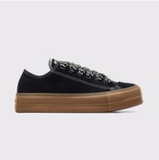 Resim Converse Chuck Taylor All Star Lift Kadın Siyah Süet Platform Sneaker 