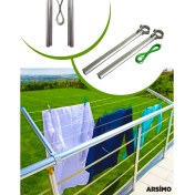 Resim Metal Balkon Çamaşır Kurutma Askısı Çamaşır Kurutmalık 