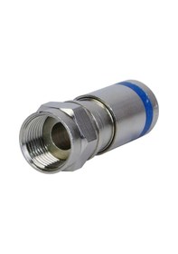 Resim Electroon Rg6 Sıkmalı F Konnektör Mavi Çizgili 10 Adet 