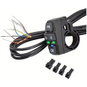 Resim Tongdashop 3'lü Motor Sinyal Düğmesi: Far, Korn Ve Vites Kontrolü - Elektrikli Scooter Ve Bisiklet Uyumlu 