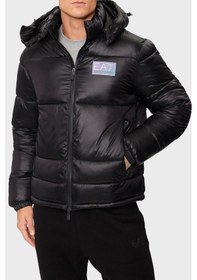 Resim EA7 Logolu Kapitoneli Regular Fit Kapüşonlu Şişme Mont Erkek MONT 6DPB71 PN2MZ 1200 Siyah 