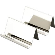 Resim Huoxun Shop A Gümüş Tarzı Masa Ofis Ziyaret Kartları Koleksiyonu Organizatörü Için Paslanmaz Çelik Kartvizit Tutucu (Yurt Dışından) 