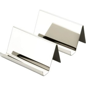Resim Huoxun Shop A Gümüş Tarzı Masa Ofis Ziyaret Kartları Koleksiyonu Organizatörü Için Paslanmaz Çelik Kartvizit Tutucu (Yurt Dışından) 