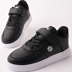 Resim Muggo Snyder Cırtlı Ve Bağcıklı Günlük Çocuk Sneaker Spor Ayakkabı Siyah 
