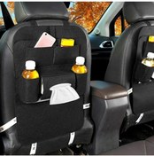 Resim baffhome Oto Aksesuarı Koltuk Arkası Araç Içi Eşya Düzenleyici 7 Cepli Keçe Araba Organizeri Çanta 