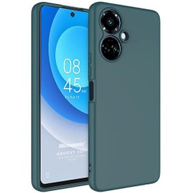 Resim Tecno Camon 19 Pro Kılıf Groovy Soft Koyu Yeşil 