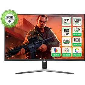 Resim Gamepower VIVID T50 27" RGB 180Hz 0.5Ms 1500R 2x2W Speaker VA Curved Oyuncu Monitörü 