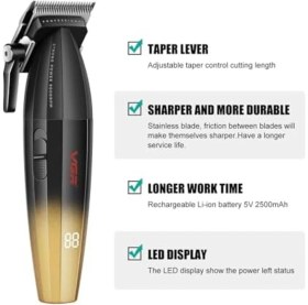 Resim Vgr Saç Kesme Profesyonel Saç Düzeltici Elektrikli Kesme Akülü Saç Kesme Makinesi 9000RPM Giyotin Clipper Erkekler Için V-003 