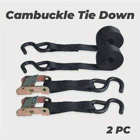 Resim Hightower Siyah 2'li 118 İnç Polyester Çelik Kancalı Sıkı Bağlama Kayak Bisiklet Bagaj Kayışı 