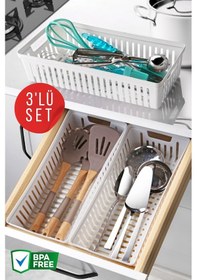 Resim Nandy Home 3 Adet Çekmece İçi Bıçaklık & Kaşıklık Organizer 