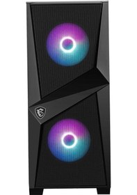 Resim Msı Mag Forge 100r Temperlı Cam Argb Psu Yok 2x120mm 1x120mm Gamıng Atx Kasa Siyah 