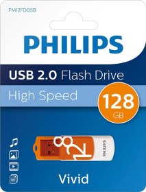 Resim Philips Vivid Serisi 128gb Usb 2.0 High Speed Flash Bellek Fm12fd05b/00 