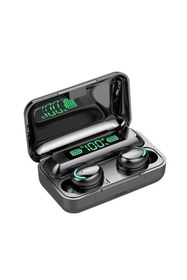 Resim TrkTech Bluetooth Kulaklık Kulakiçi 1200 Mah Powerbanklı Çift Mikrofonlu Dokunmatik Kablosuz Tws F9-5 