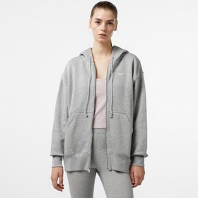 Resim Nike Sportswear Phoenix Fleece Oversize Kadın Gri Eşofman Üstü 