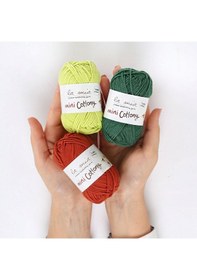 Resim Büro Ev Ofis Hobi Elişi Atölyesi İçin 20parça 25g Mini Cotonny Renkli El Örgü 