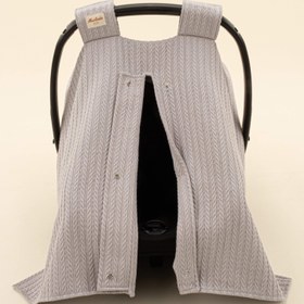 Resim Puset Örtüsü - Tek Taraflı - Gri Örgü 