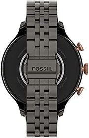 Resim Fossil Gen 6 42 mm dokunmatik ekran akıllı saat, Alexa entegre özellikli, kalp atış hızı, kan oksijeni, aktivite izleme, GPS, hoparlör, akıllı telefon bildirimleri, Pembe Altın/Top Metali, Modern 